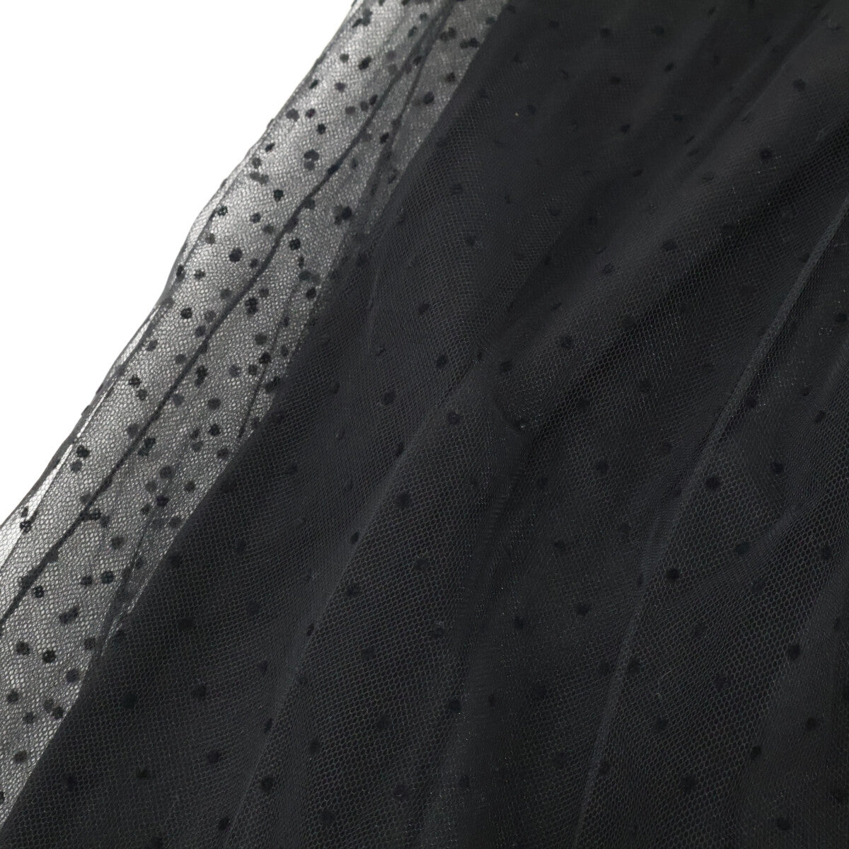 Christian Dior クリスチャンディオール ブラック 7E21305A1810 ドット スカート スカート 38