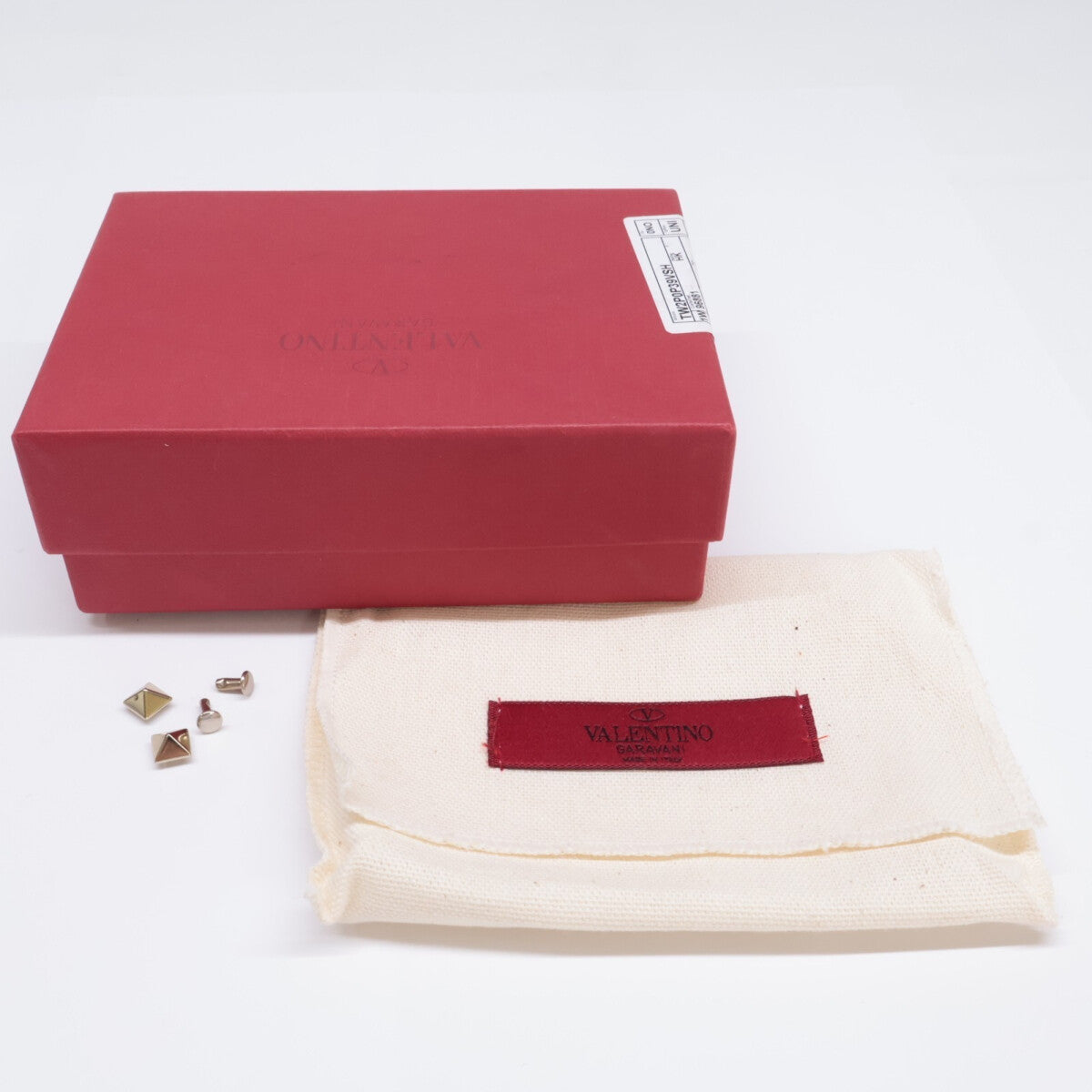 Valentino Garavani ヴァレンティノガラヴァーニ 【美品】TW2P0P39VSH ロックスタッズ 二つ折り財布(小銭入れあり)