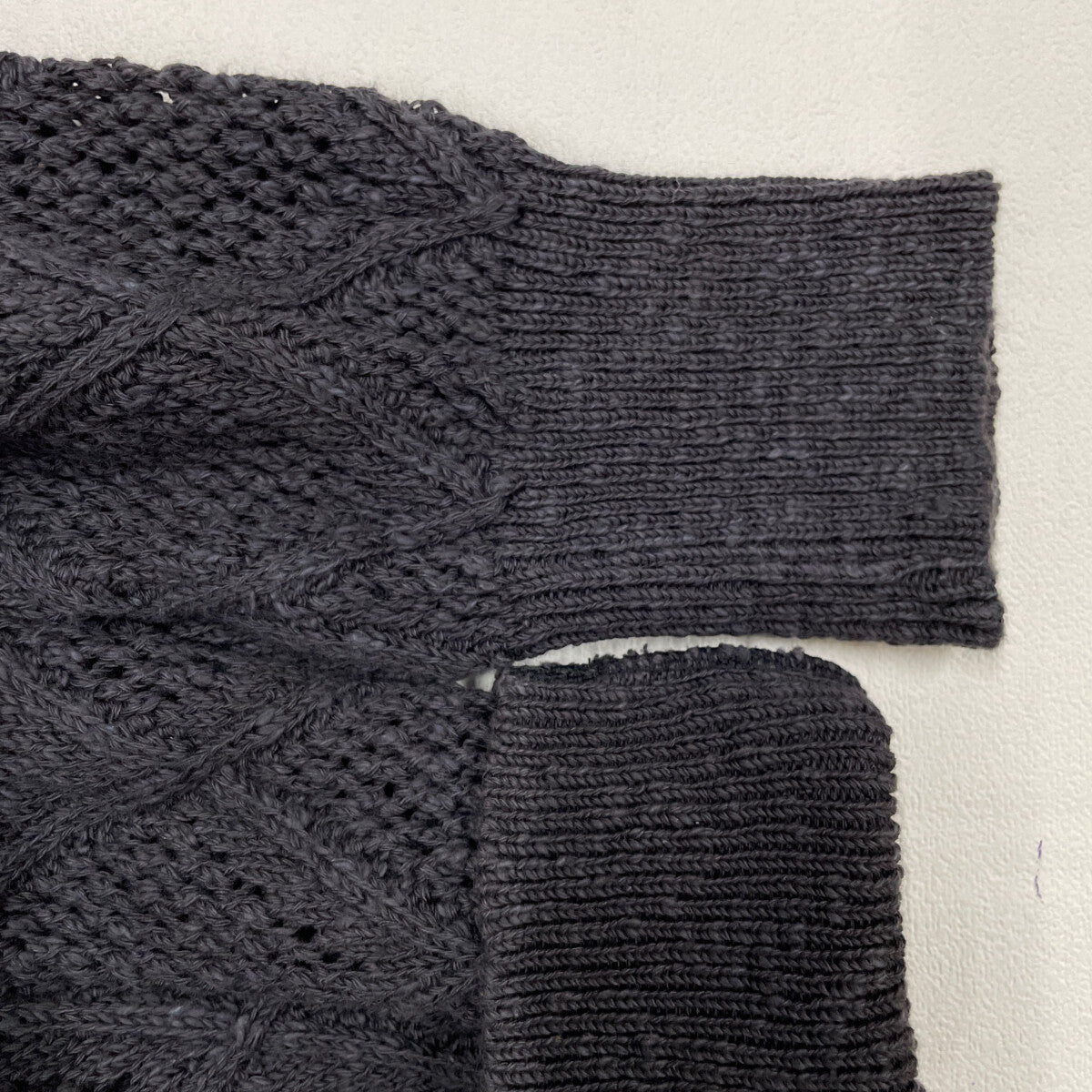 BALLAST ARK バラストアーク チャコール BA09-K000 ダイヤメッシュカーディガン トップス F