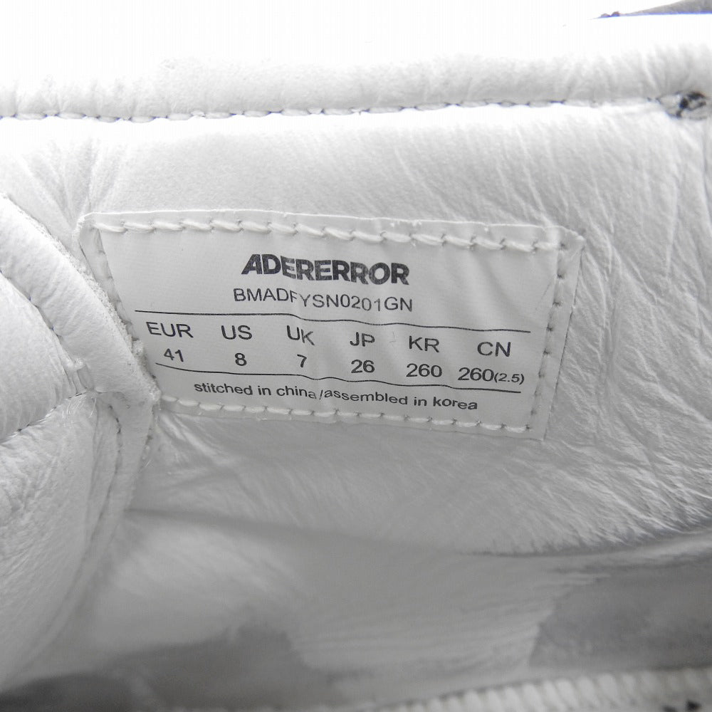 ADERERROR アーダーエラー タッチストラップ ハイカット スニーカー シューズ メンズ グレー 26.0cm シューズ 8(US)