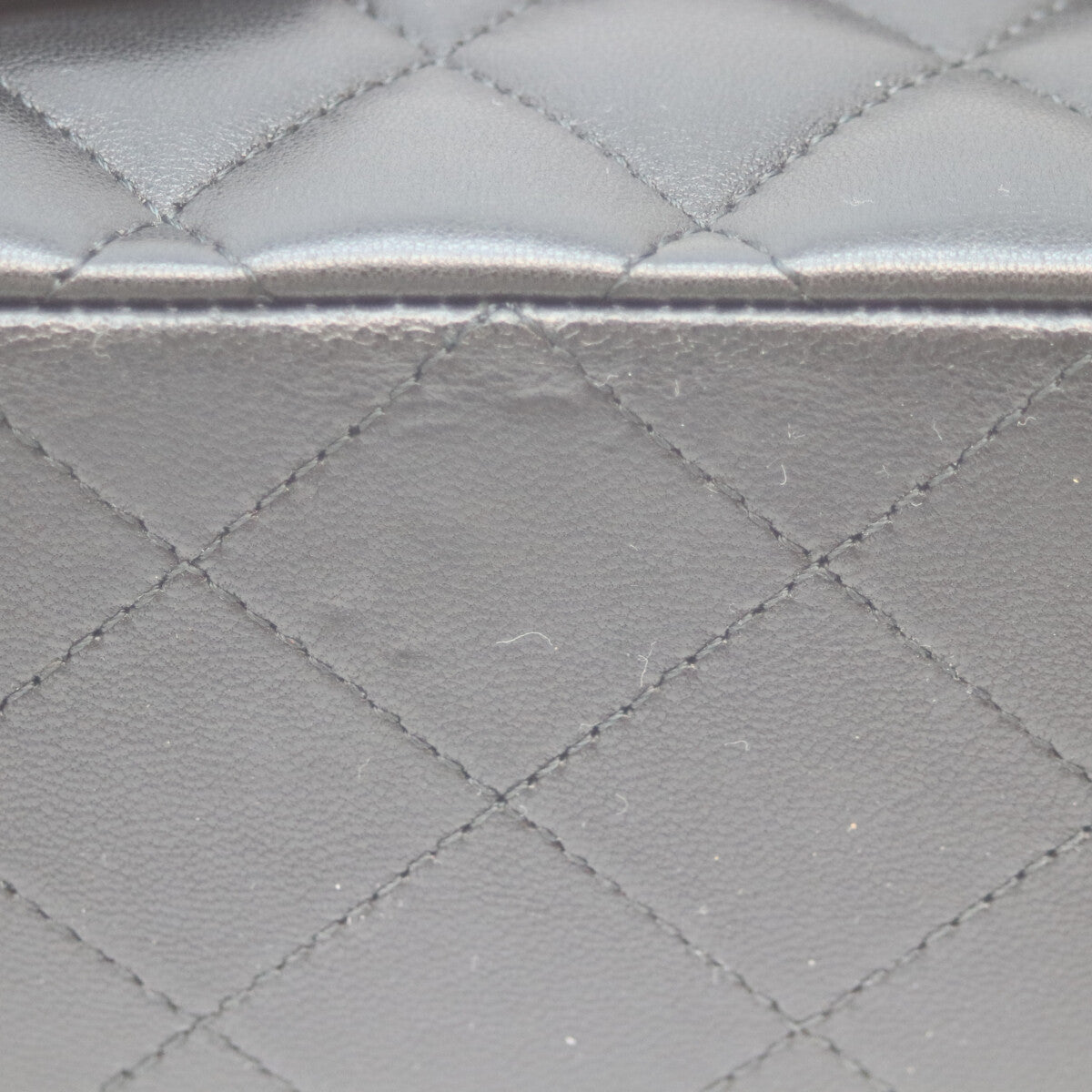 CHANEL シャネル A01112 14番 黒 ラム シルバー金具 Wフラップ マトラッセ25 ショルダーバッグ