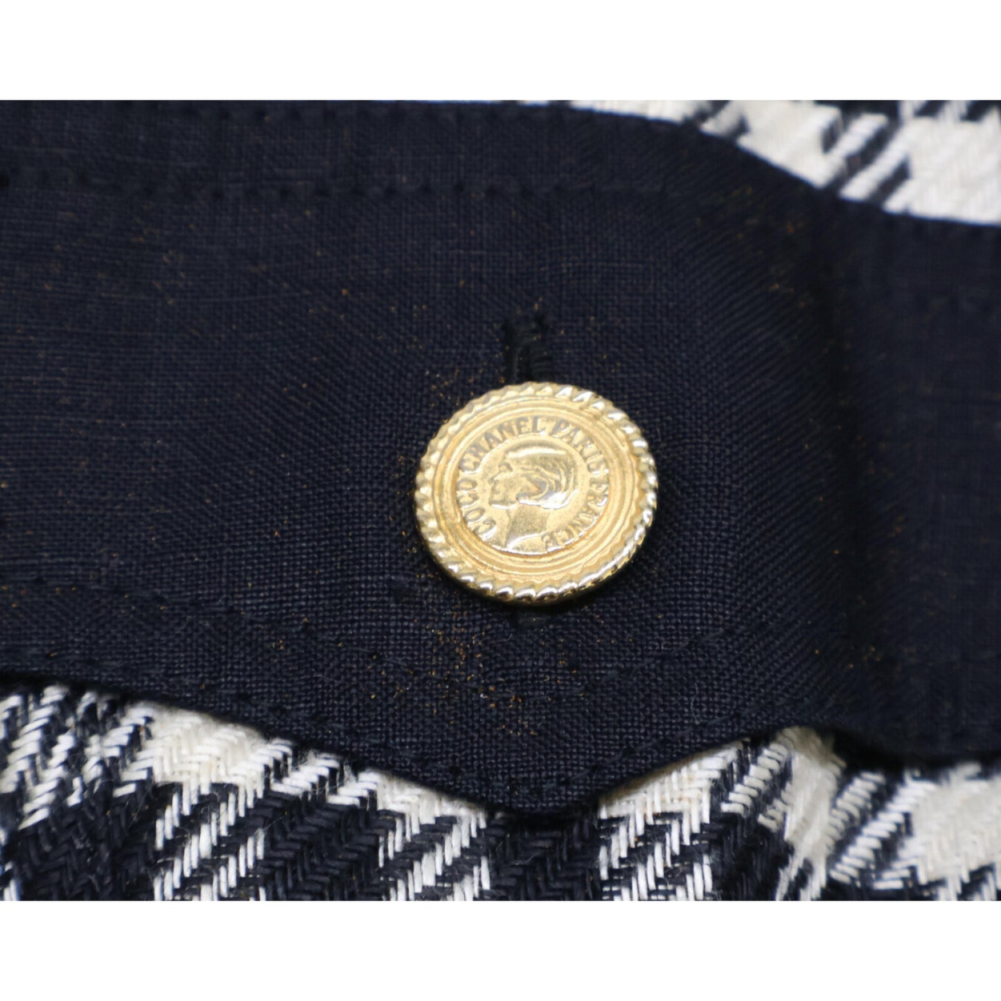 CHANEL シャネル ハウンドトゥース ヴィンテージ ショート ダブル ジャケット 9