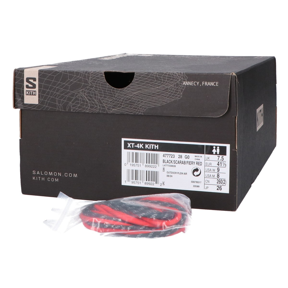 SALOMON サロモン xKITH キス【美品】477723 XT-4K ローカットスニーカー/ シューズ 26