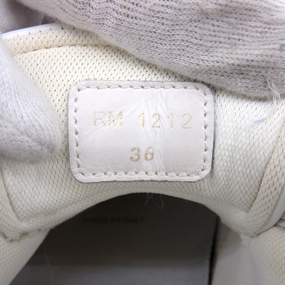 CELINE セリーヌ プラットフォームソール ブロック スニーカー シューズ レディース ホワイト×ブルー 36 シューズ 36