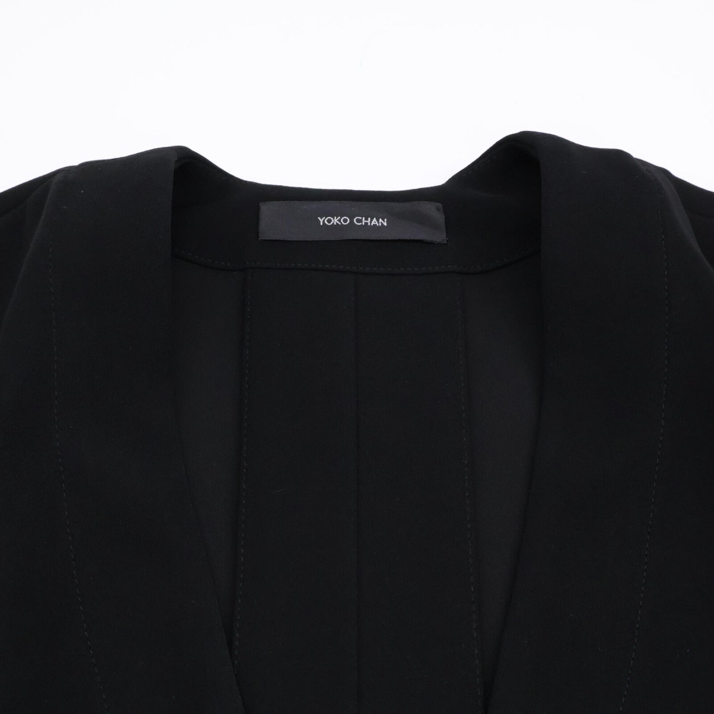 YOKOCHAN ヨーコチャン 【美品】YCP-421-102 ノースリーブ カシュクール オーバーオール オールインワン 36