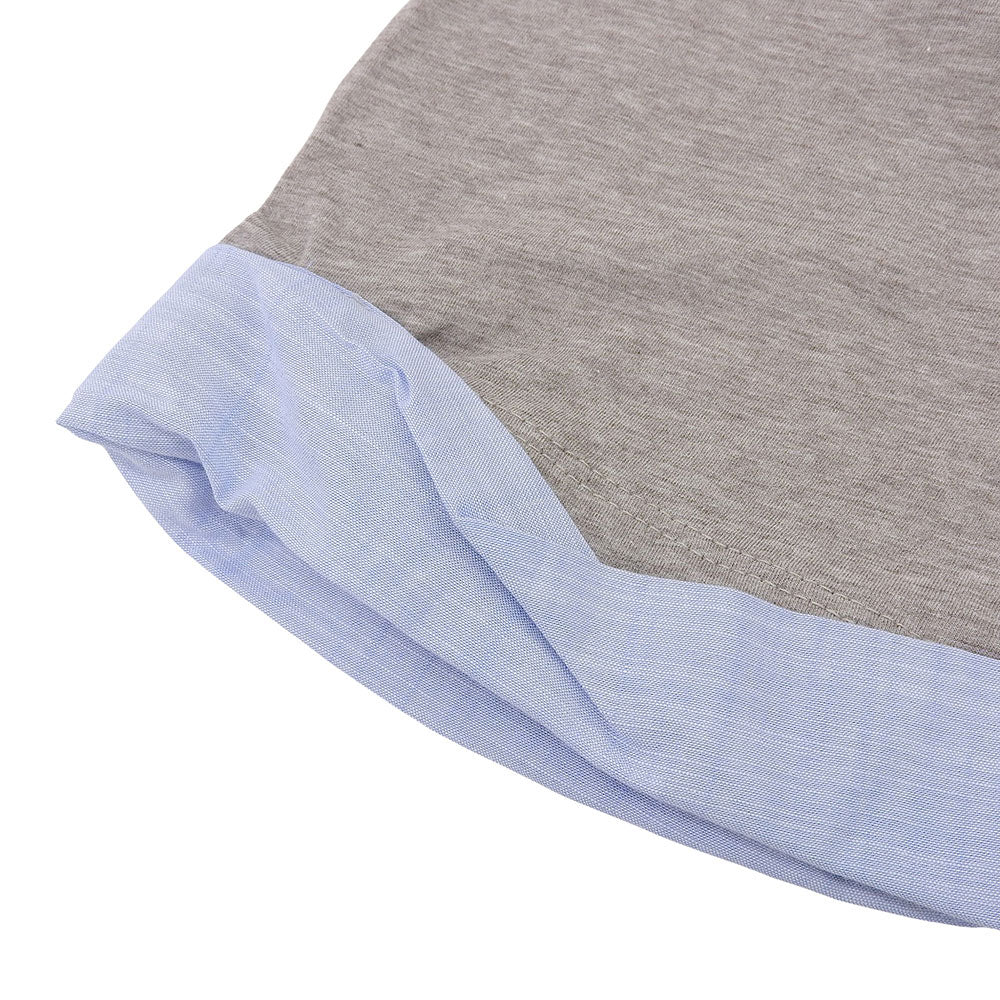 BRUNELLO CUCINELLI ブルネロクチネリ ポロシャツ トップス メンズ ライトブルー ライトグレー S トップス S