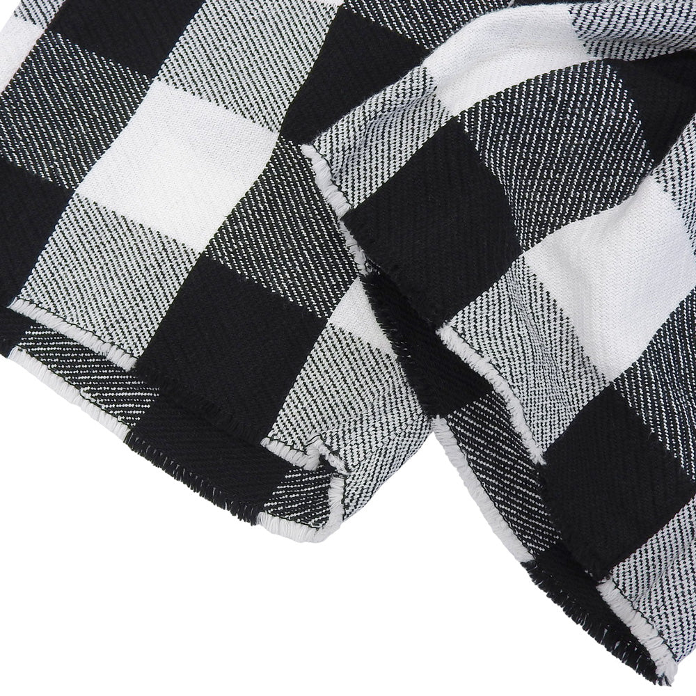 SEQUEL シークエル 美品 コットン チェック ハーフパンツ ボトムス メンズ ホワイト×ブラック S ボトムス S