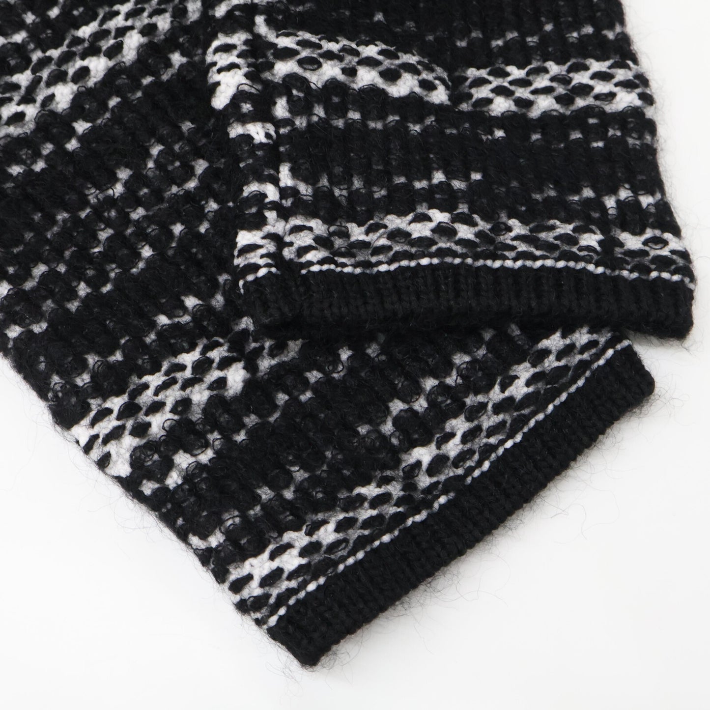 COMMEdesGARCONS HOMME PLUS コムデギャルソンオムプリュス 22AW 黒 ポリモヘヤナイロンウール ニット トップス L