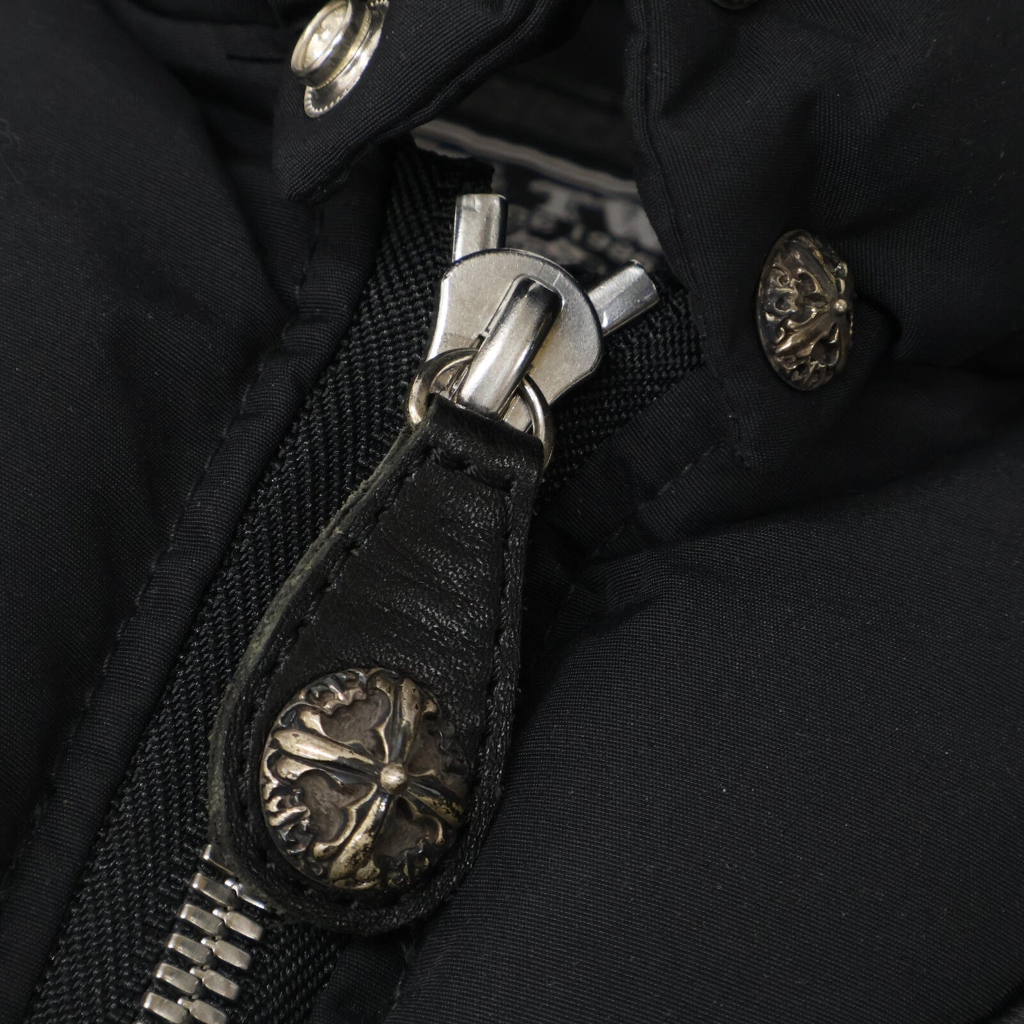 BIGTWIN ビッグツイン x BIKER TERRITORY バイカーテリトリー【美品】レザーxナイロン コンチョ釦 レザーエアーダウン ベスト 40