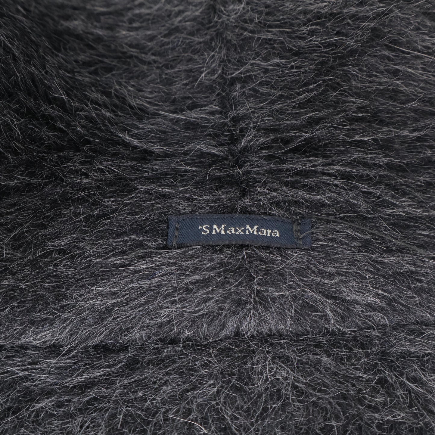 S MaxMara エスマックスマーラ 901621136 グレー アルパカ×ウール ダブブレスト テディ シャギーロングコート コート 40