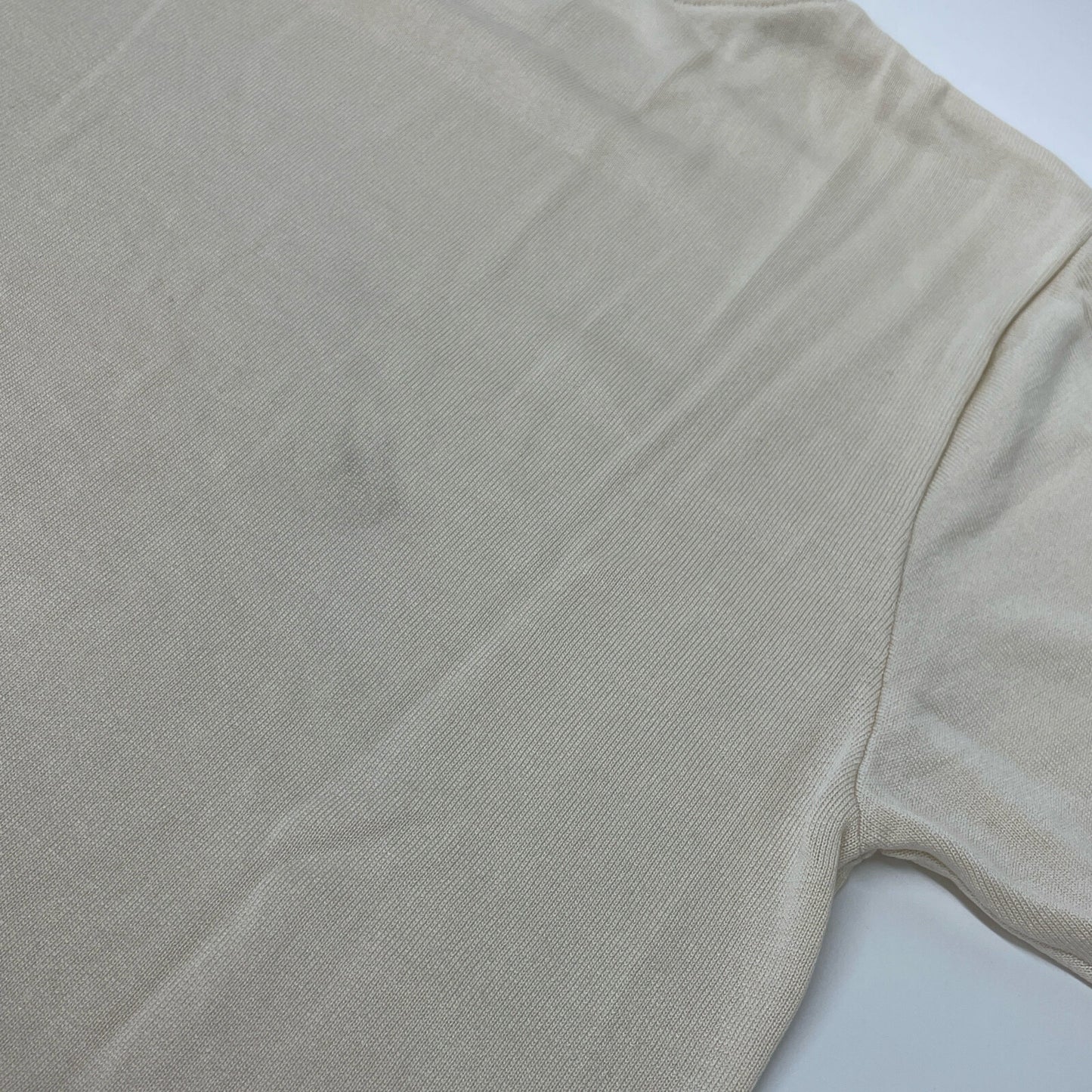 Yonetomi ヨネトミ 95-242-024 アイボリー シルク100 ショートスリーブクルーネックニット トップス 3