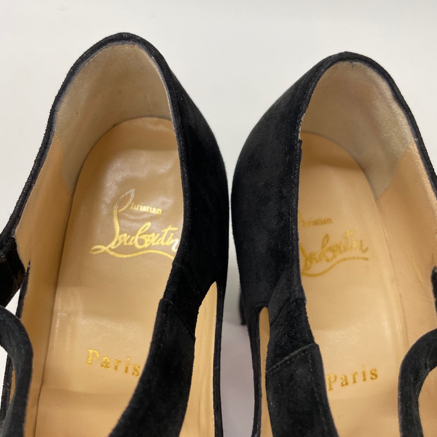 Christian Louboutin クリスチャンルブタン Miss Ellen スエード クロスストラップ スクエアトゥ シューズ 36 1/2