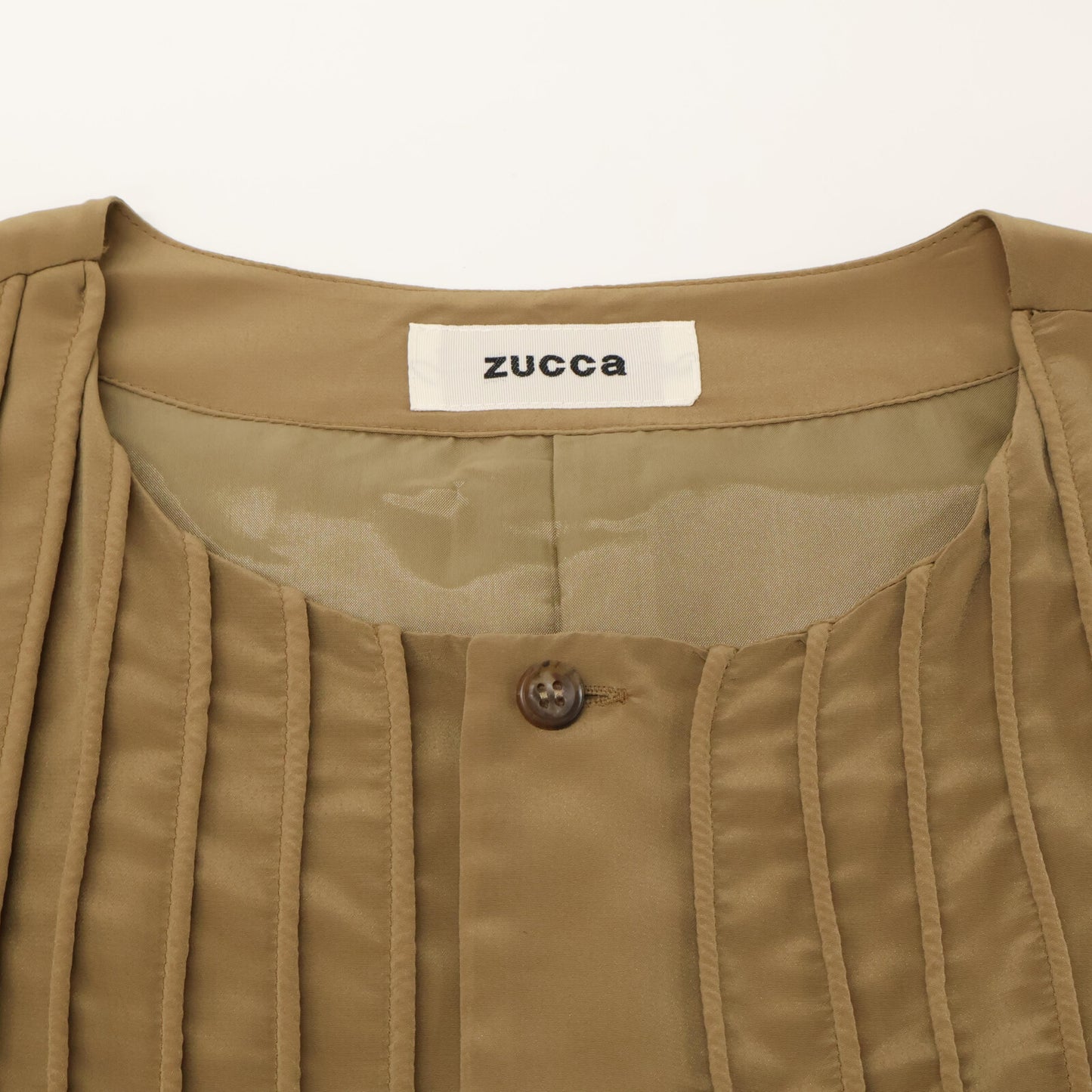 ZUCCa ズッカ 【新品同様/25年製】ZU53-FH085 PEデシン フロントボタン ノースリーブ ワンピース M