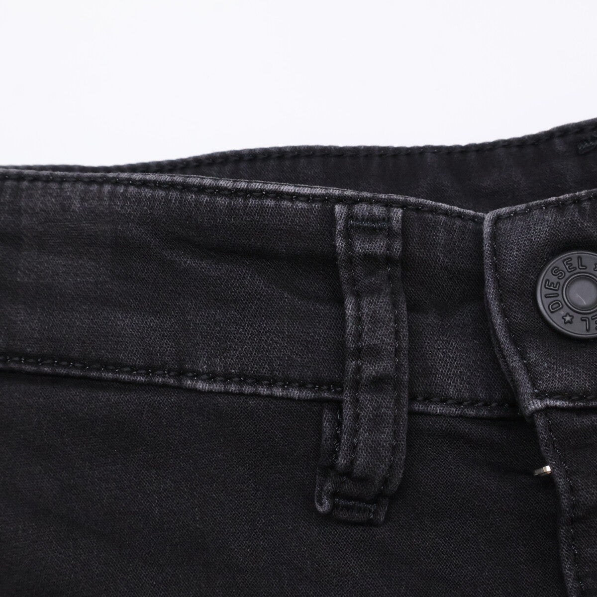 DIESEL ディーゼル 00SZ9E D-RHITA ブラック コットン ボタンダウン カットオフフレアロングスカート スカート 25