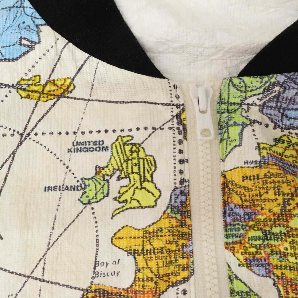SAINT MICHAEL セントマイケル 【×DR.WOO】ホワイト ワールド マップ ペーパー ジャケット ジャケット XL