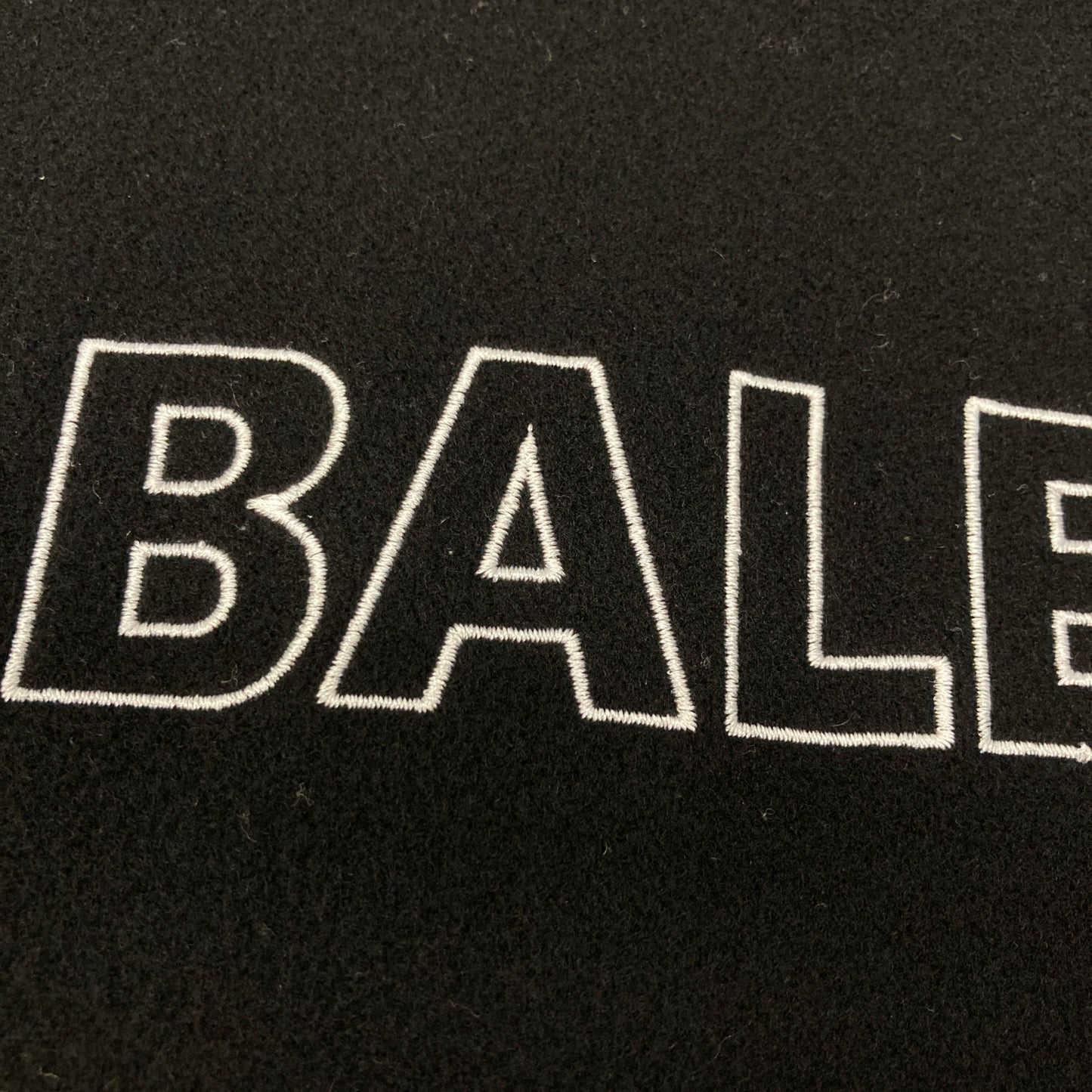 BALENCIAGA バレンシアガ 534315 18AW ブラック TRACK SUIT JACKET ロゴ刺繍フリースジャケット ジャケット 46