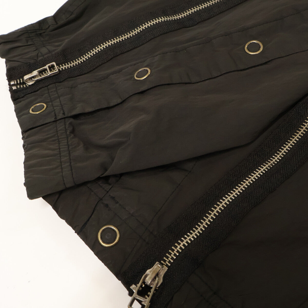 BED J.W. FORD ベッドフォード 23AW-B-PT07 ブラック Wool Flight Pants ジップデザインナイロンパンツ ボトムス 1