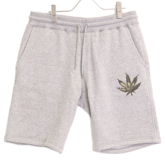 1piu1uguale3 ウノピゥウノウグァーレトレ MRP535 ホワイト LEAF SWEAT SHORTS スウェットショートパンツ ボトムス 5