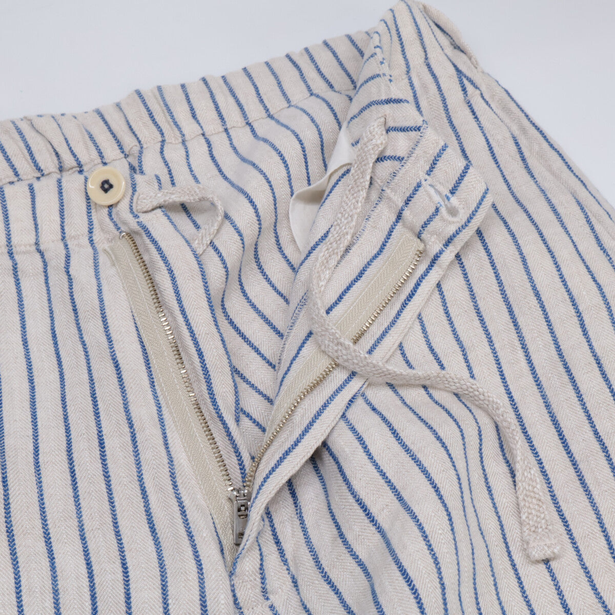 45R フォーティファイブ アール 8046084 ホワイト×ブルー インドリネンツイルの908ポッポパンツ ボトムス 1