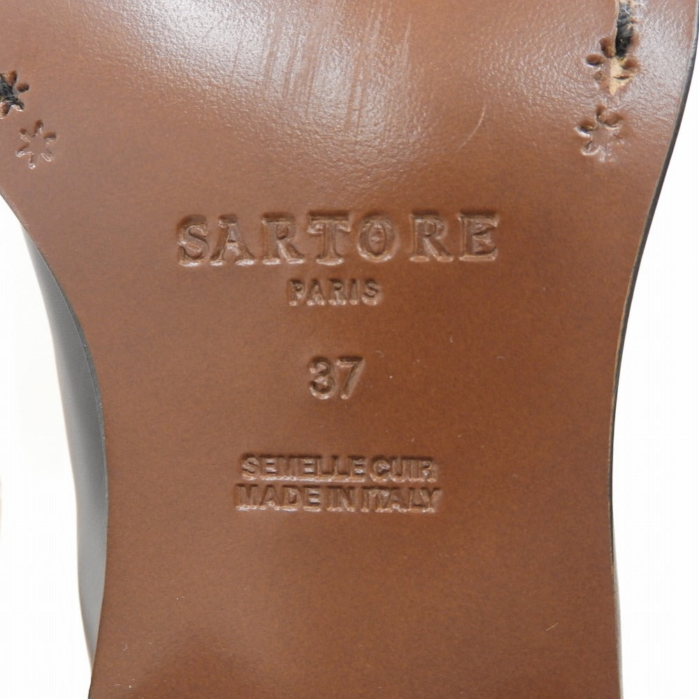 SARTORE サルトル 未使用 レザー ジョッキー ロングブーツ レディース ダークグレー 37 SR4457 シューズ 37