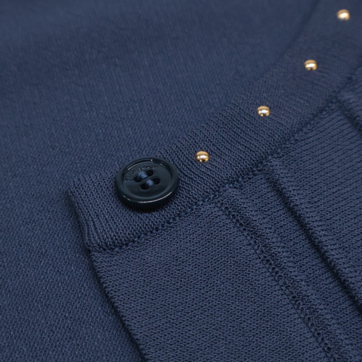 Salvatore Ferragamo サルヴァトーレフェラガモ 0718924 ネイビー レーヨン×ナイロン ガンチーニチャーム スタッズデザインカーディガン トップス M