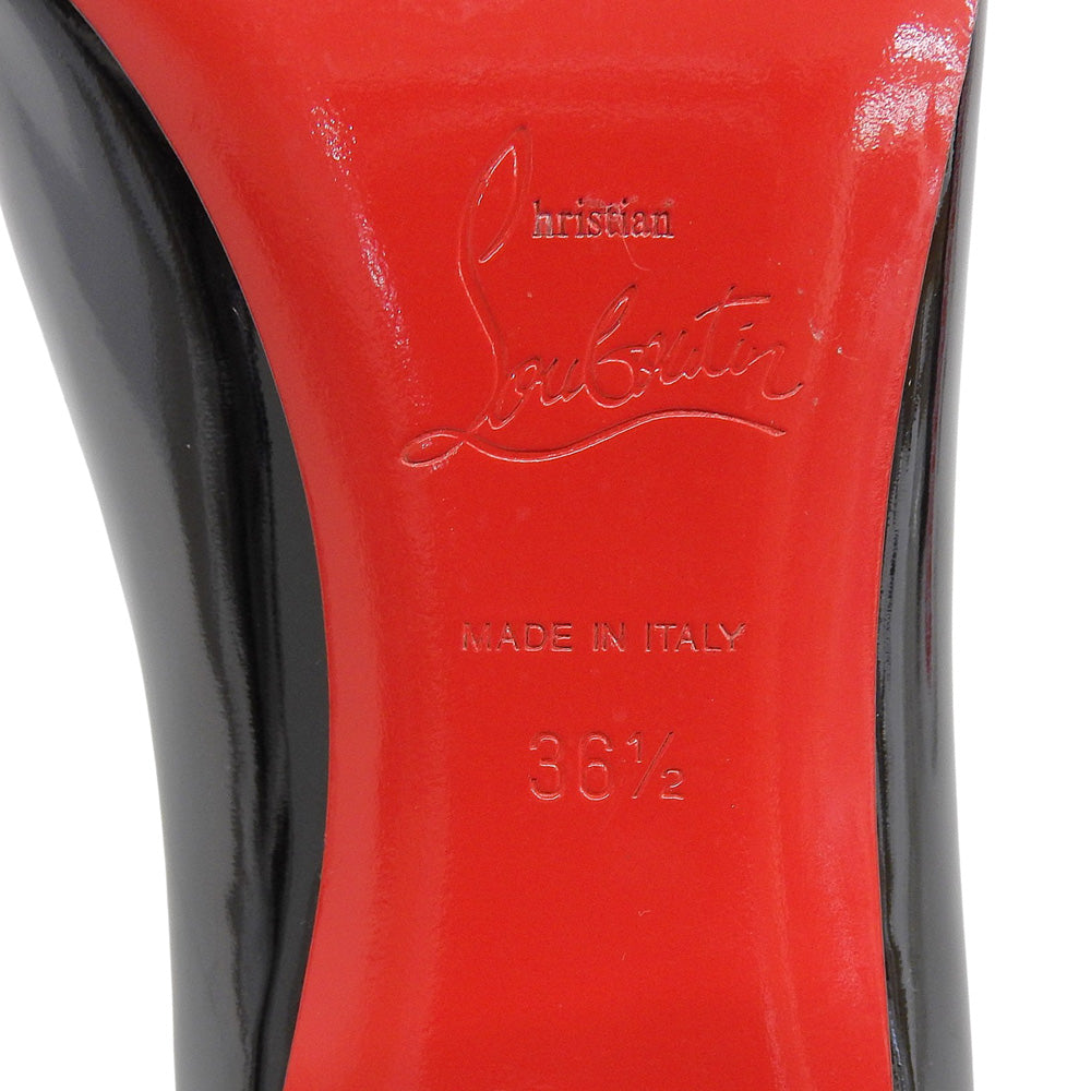 Christian Louboutin クリスチャンルブタン パテント SIMPLE PUMP シンプル パンプス レッドソール レディース ブラック 36 1/2 36.5 シューズ 36.5