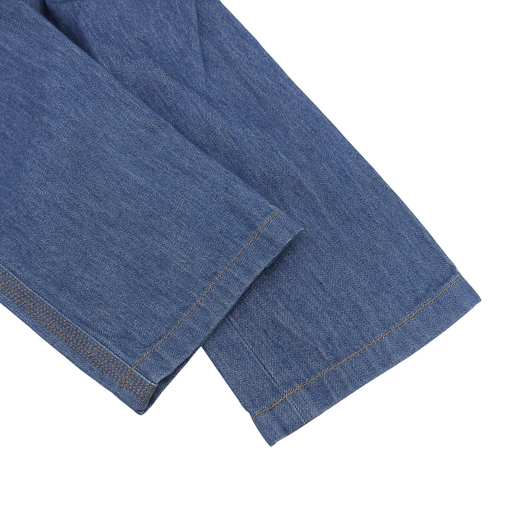 VALENTINO ヴァレンティノ レザーパッチボタン フライ デニムパンツ ボトムス メンズ ブルー S29 L32 JVODEJC12PR ボトムス S29 L32