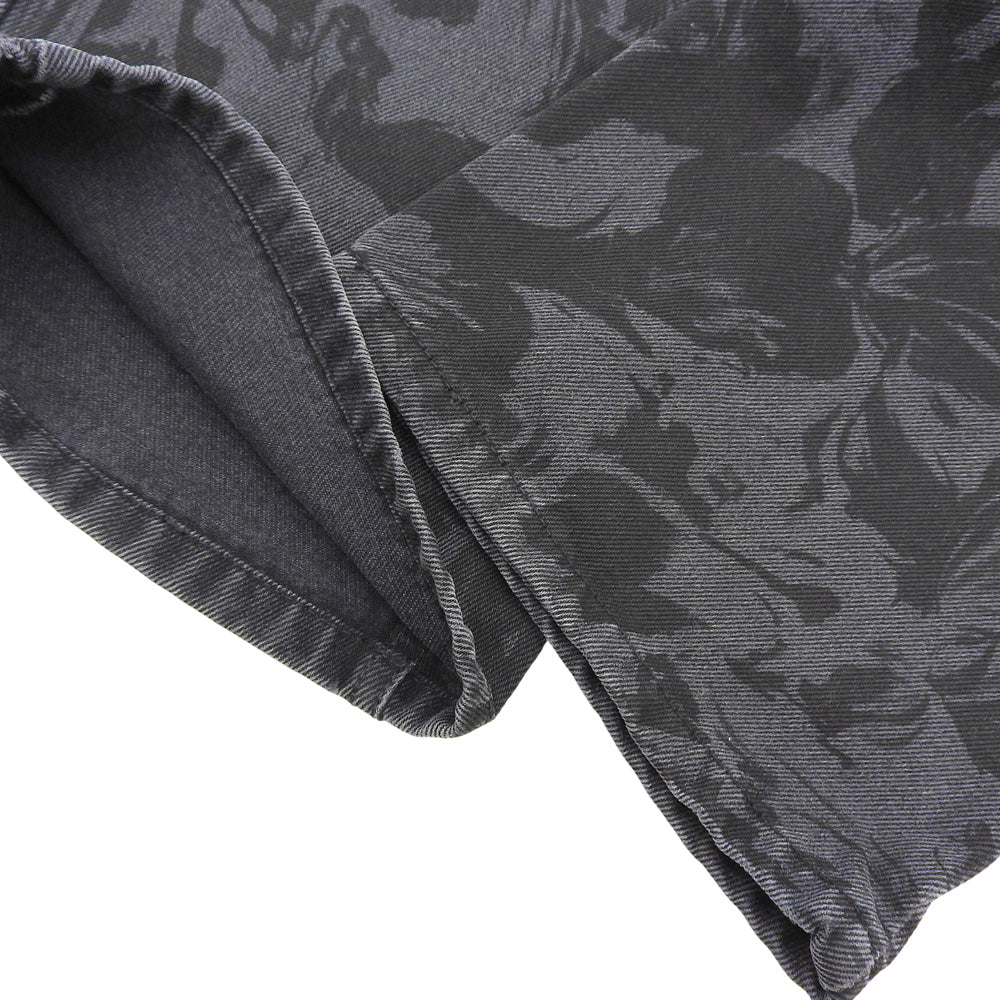 BALENCIAGA バレンシアガ フラワー総柄 ウォッシュ デニムパンツ ボトムス レディース ブラック 26 626106 20年 ボトムス 26