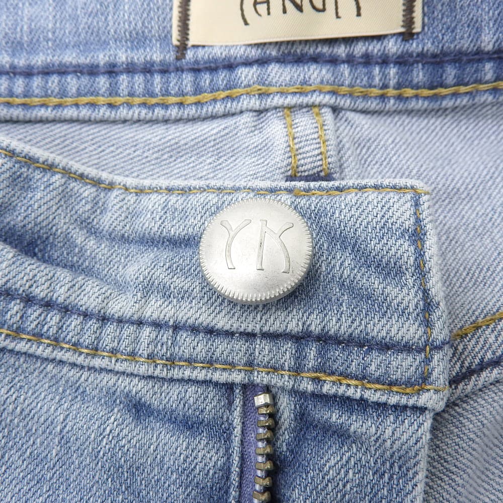 YANUK ヤヌーク 美品 ルーズストレート JOAN FVS パンツ ボトムス レディース ヴィンテージブルー 24 ボトムス 24