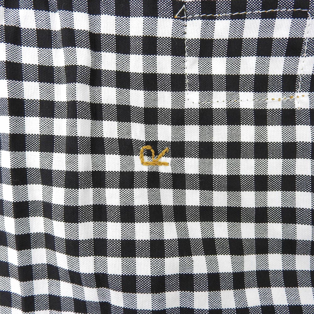 45R フォーティファイブ アール 美品 薄オックスギンガムのシャツドレス ワンピース レディース ブラック ホワイト 70350501 ワンピース ―