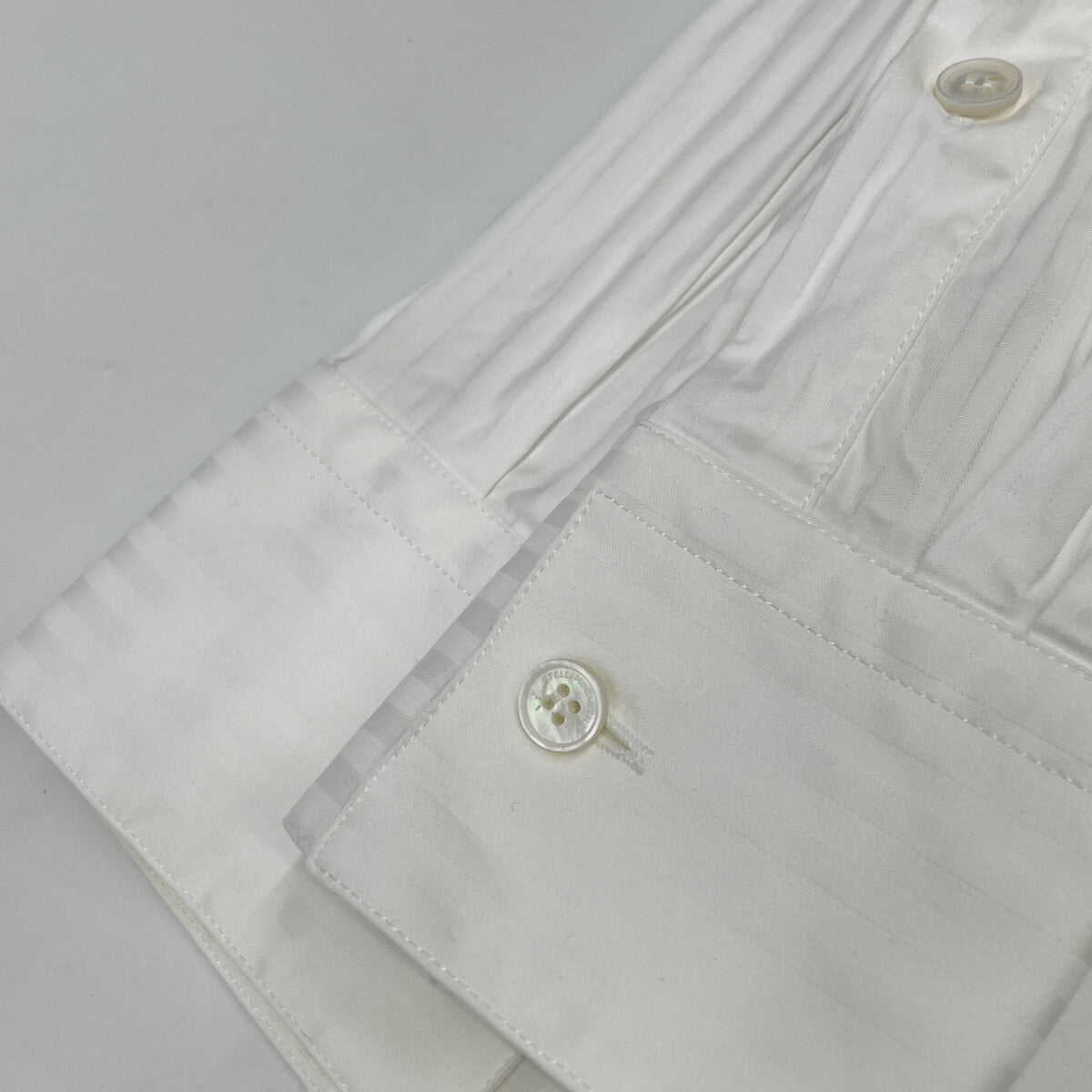 STELLA McCARTNEY ステラマッカートニー 6A0072 ホワイト ノーカラー シャツワンピース ワンピース 34