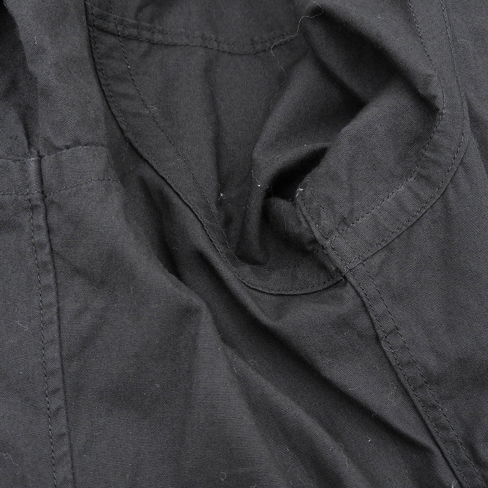 BLACKCOMMEdesGARCONS ブラックコムデギャルソン ラウンドカラー ベロア切り替え シャツ トップス メンズ ブラック XS 1S-B010 トップス XS