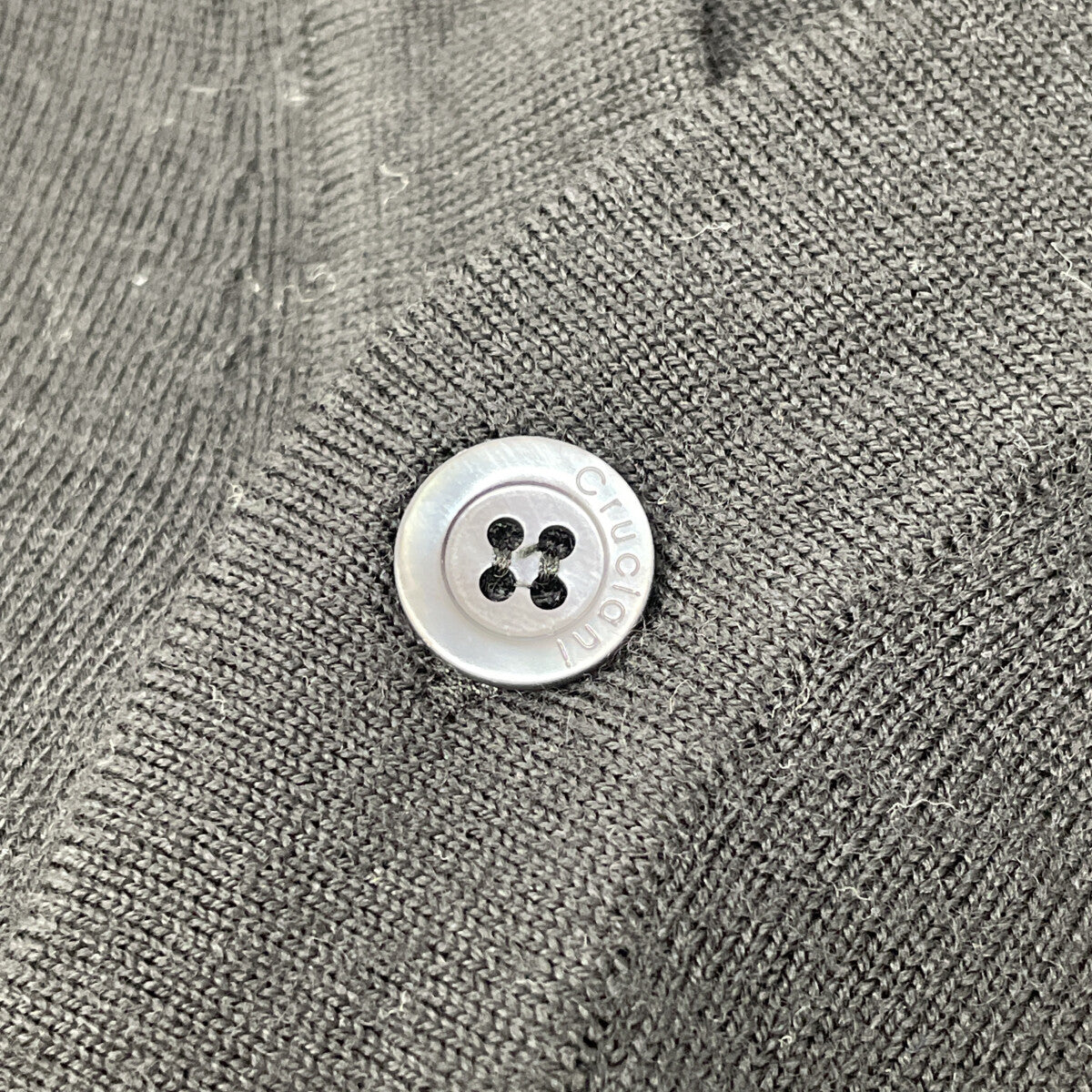 Cruciani クルチアーニ ブラック ウール100 ボタンニットカーディガン トップス 48