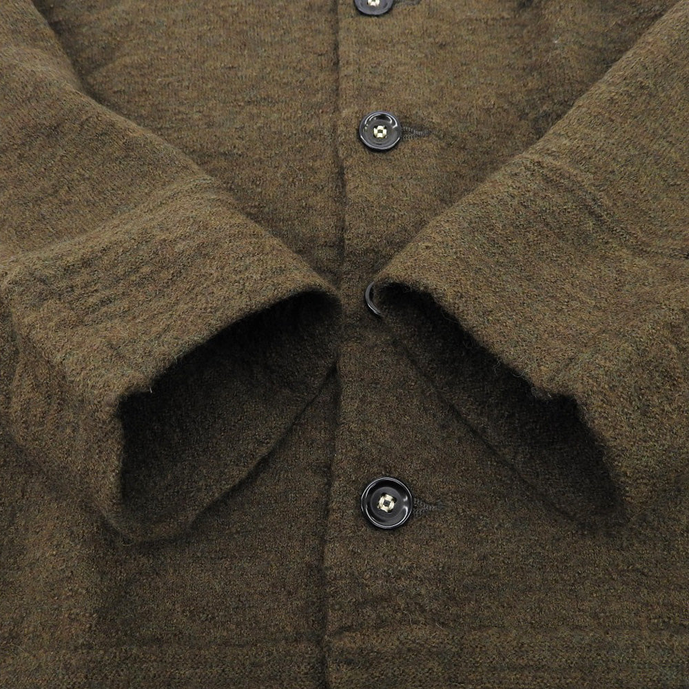 45R フォーティファイブ アール 美品 アルル縮絨のプティカーディガン レディース 3 カーキ 71180024 トップス 3