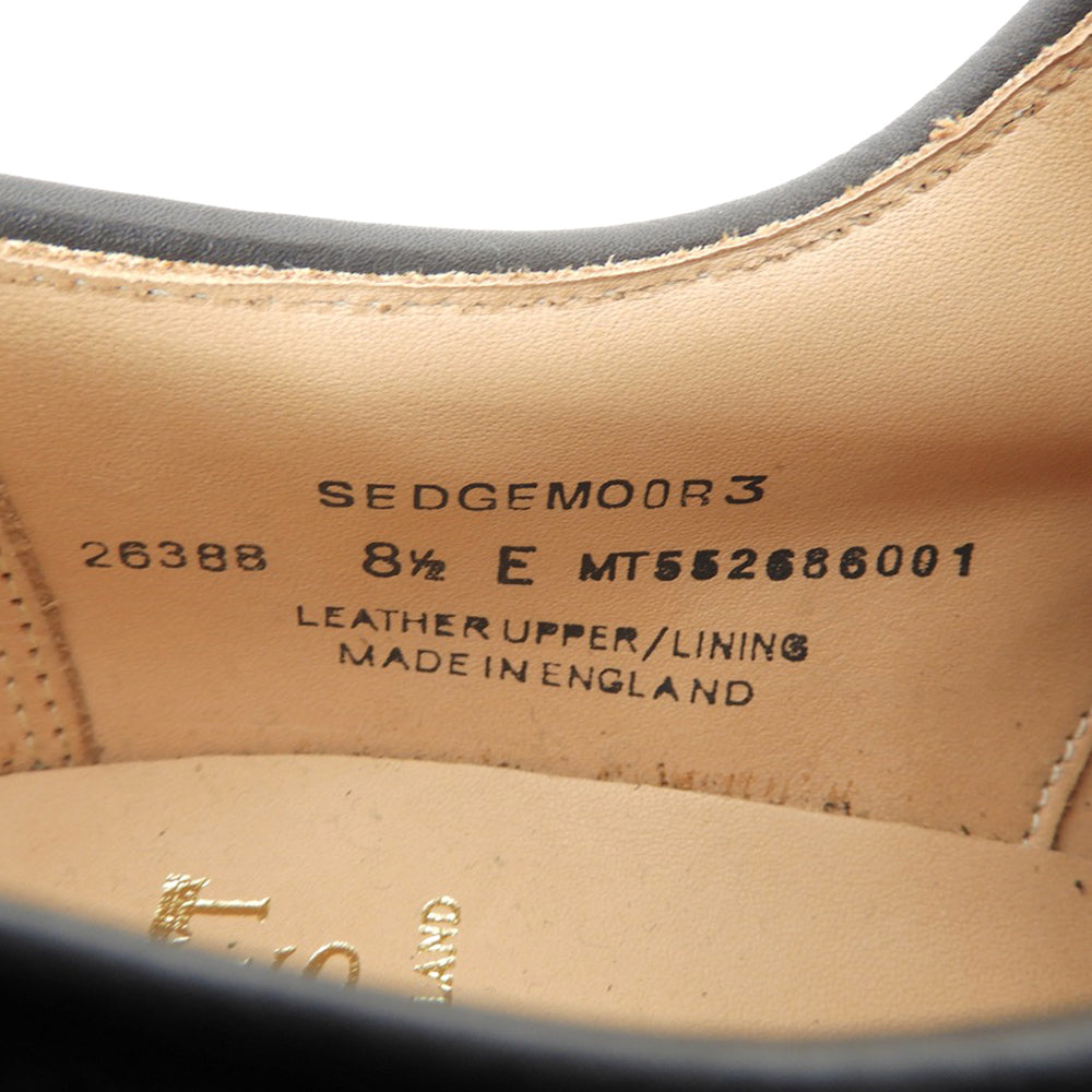Crockett&Jones クロケット&ジョーンズ 新品同様 セッジムーア3 ダイナイトソール プレーントゥダービーシューズ 26388A-S01D1 378ラスト シューズ 8 1/2E