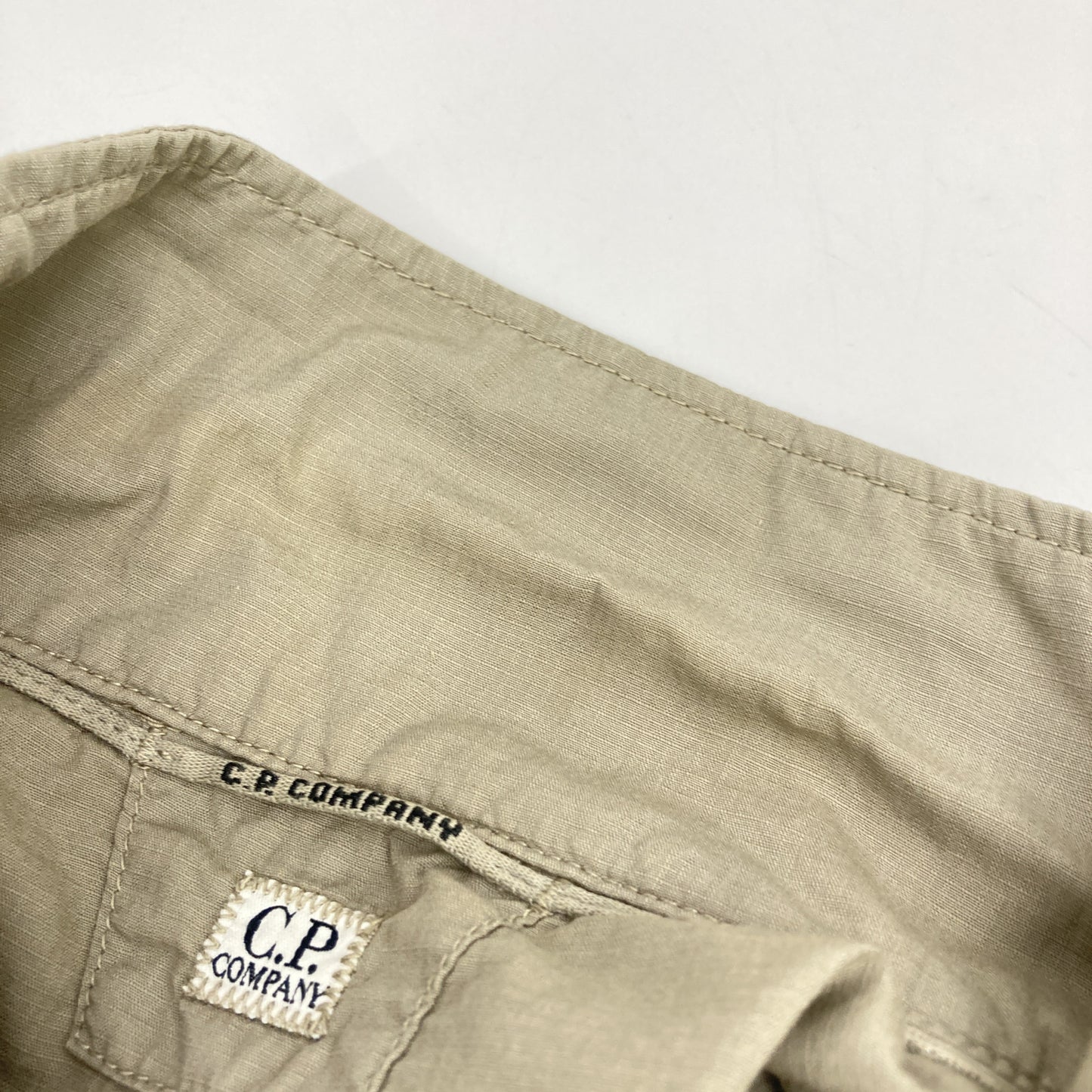 C.P.COMPANY シーピーカンパニー 12CMSH284A ベージュ リップストップ S/Sシャツ トップス S