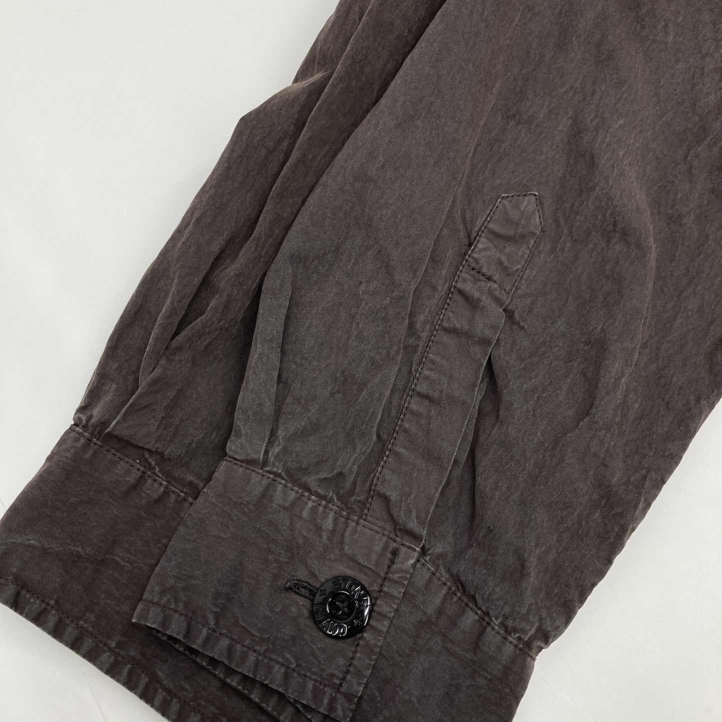 STONE ISLAND ストーンアイランド 31151514 ブラウン オーバーダイ タイプライターコットンシャツ トップス S