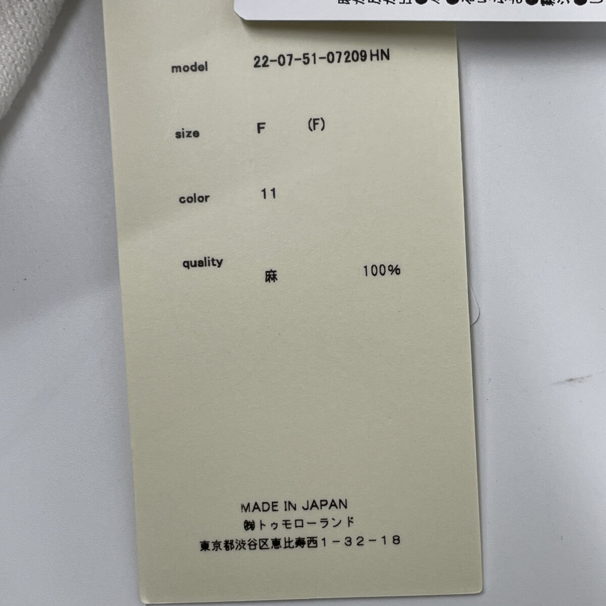 DES PRES デプレ 25SS 22-07-51-07209 ホワイト リネン100 ファブリックコンビ Vカラージャケット ジャケット F