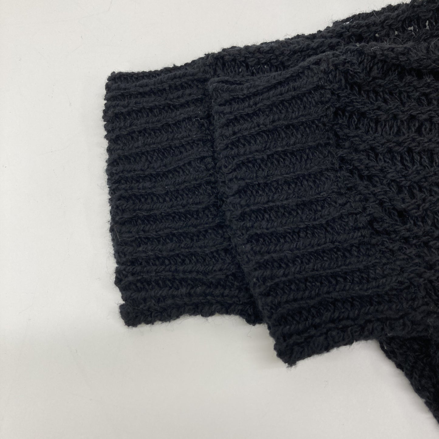 Y's ワイズ YP-K99-586 25SS ブラック DAMAGE PROCESSED STRIPE JERSEY HOODED PULLOVER プルオーバーメッシュニット トップス 2