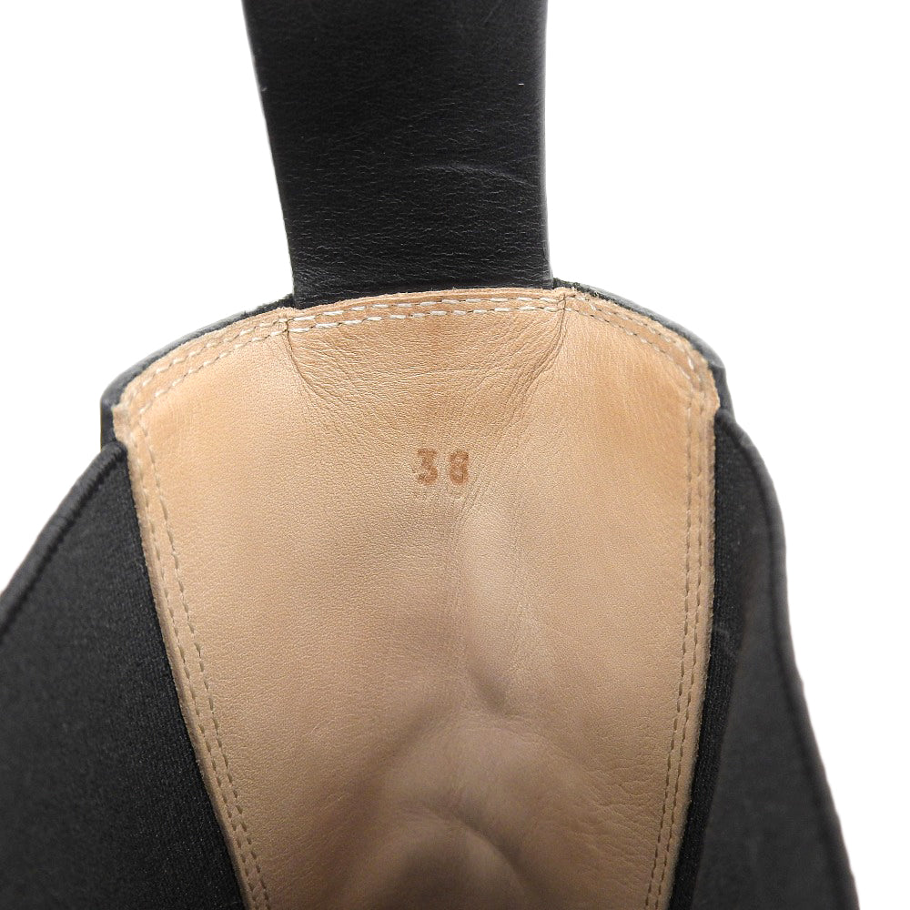 BOTTEGA VENETA ボッテガヴェネタ 美品 LUG ラグチェルシー サイドゴアブーツ レディース ブラック 38 シューズ 38