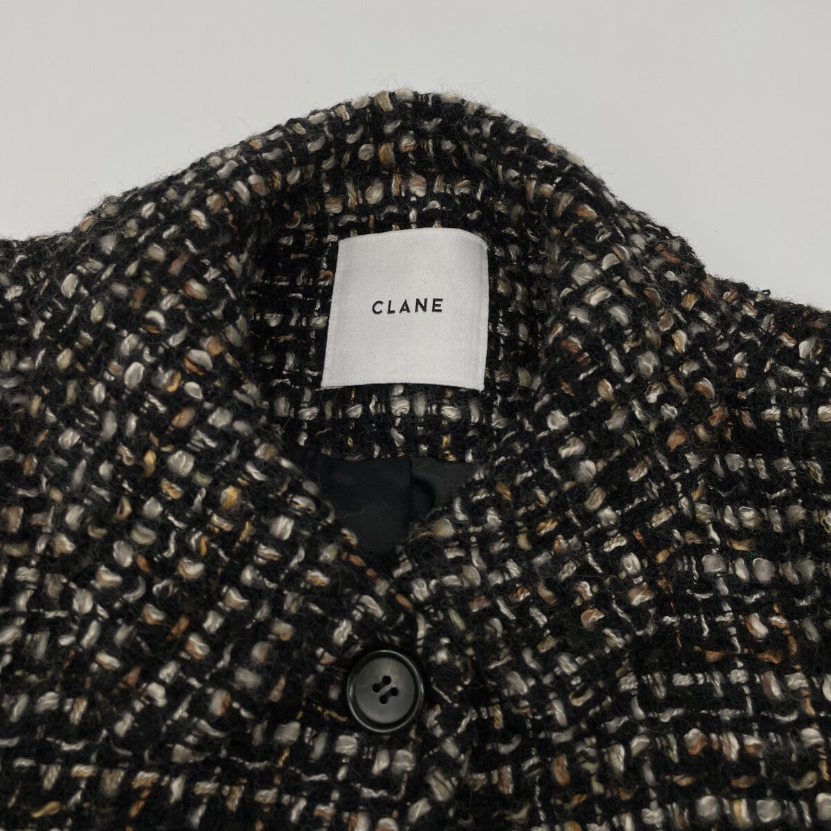 CLANE クラネ ブラック mix tweed puffsleeve jacket/ミックスツイードパフスリーブジャケット ジャケット 2