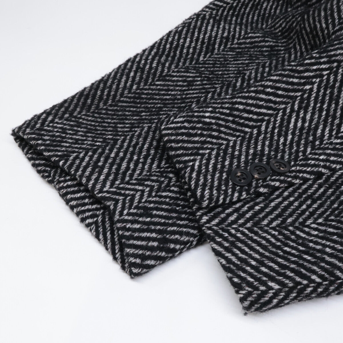 ANCELLM アンセルム ANC-JK55 WHITE×BLACK SEMI-DOUBLE CHESTER COAT コート 2