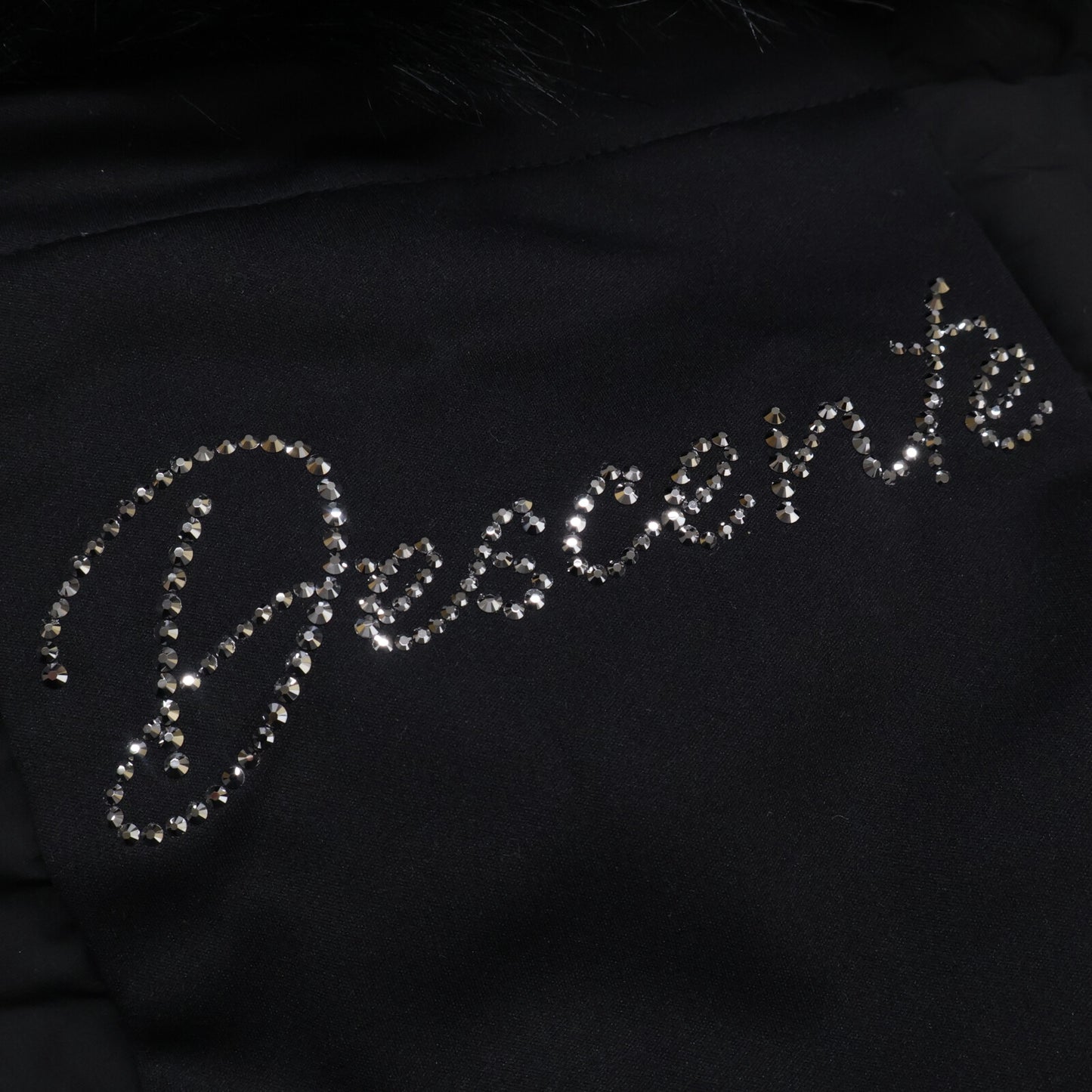 DESCENTE デサント ブラック ナイロン ファー付き ダウンベスト ベスト M