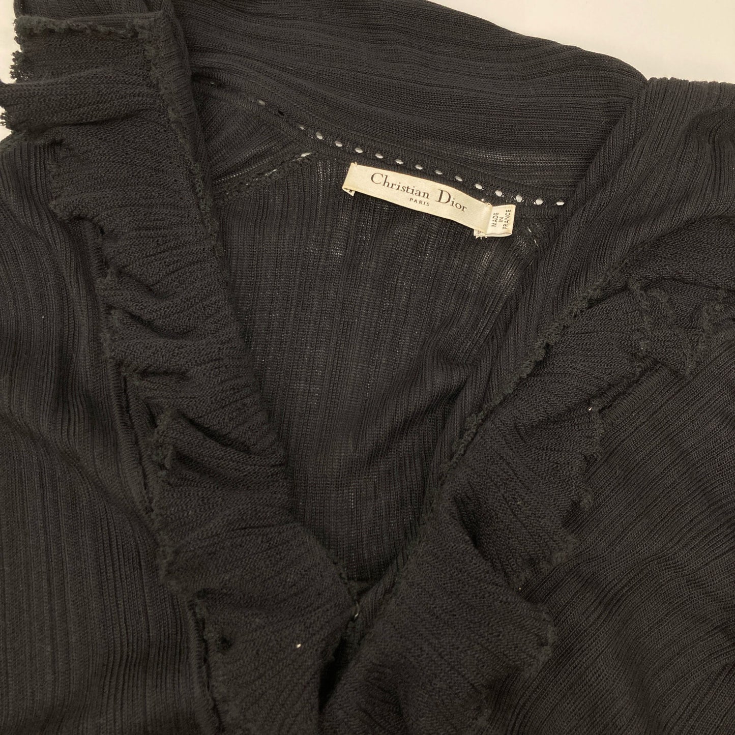 Christian Dior クリスチャンディオール 【国内正規】0H24911AM543 シルク フリル ニット オーバーオール オールインワン F36