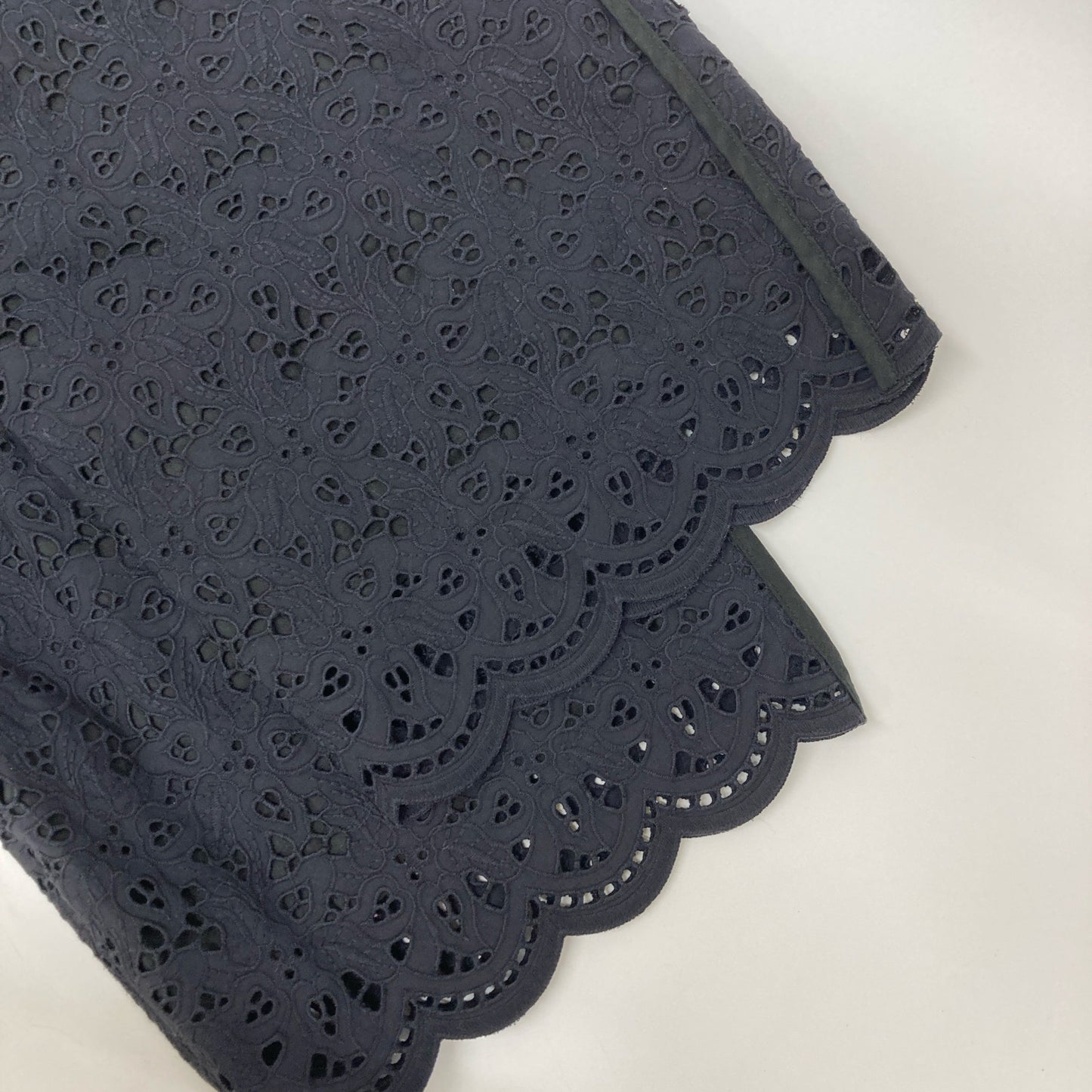 DPAREILL デパリエ B1142AFP077 ブラック レース コットンエンブロイダリーパンツ ボトムス 36