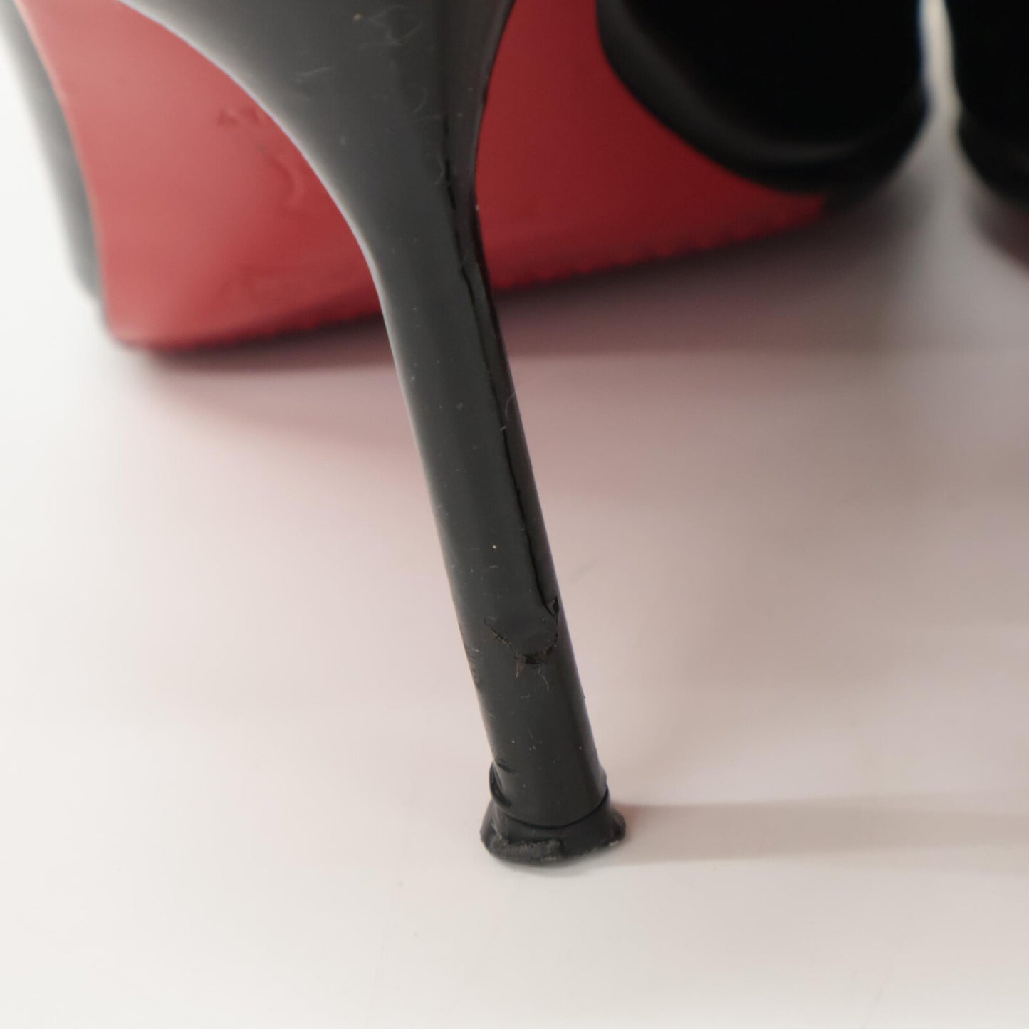 Christian Louboutin クリスチャンルブタン リボン パテント オープントゥ パンプス シューズ 37