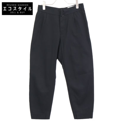 YAECA ヤエカ 97663 ﾌﾞﾗｯｸ ｼﾙｸ混 ｺｯﾄﾝﾊﾟﾝﾂ ボトムス M