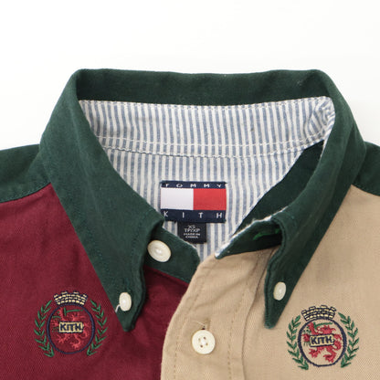 TOMMY HILFIGER トミーヒルフィガー ×KITH ﾏﾙﾁｶﾗｰ ｺｯﾄﾝ ﾎﾞﾀﾝﾀﾞｳﾝｼｬﾂ トップス XS