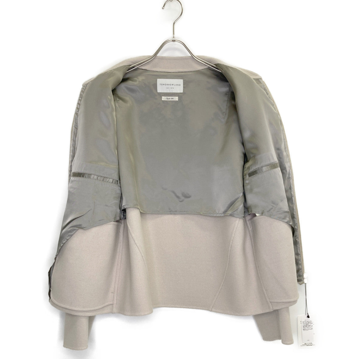 TOMORROWLAND トゥモローランド ライトベージュ Super170'sウールメルトン ショートブルゾン ジャケット 13