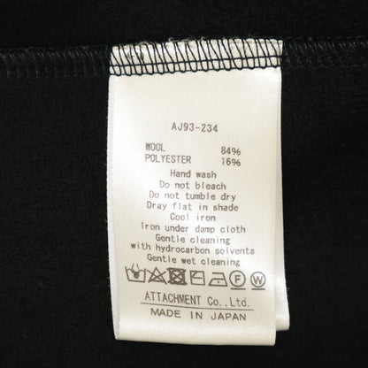 ATTACHMENT アタッチメント AJ93-234 ﾌﾞﾗｯｸ ｳｰﾙ ﾀｰﾄﾙﾈｯｸ ｶｯﾄｿｰ トップス 1